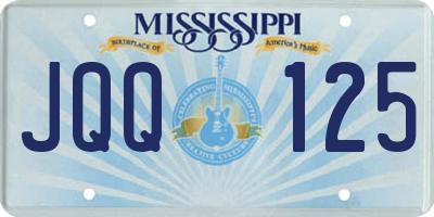 MS license plate JQQ125