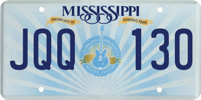 MS license plate JQQ130