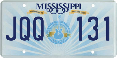 MS license plate JQQ131