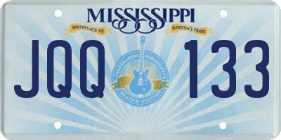 MS license plate JQQ133
