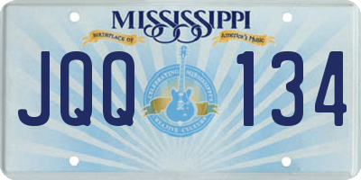 MS license plate JQQ134