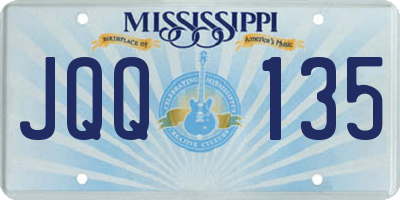 MS license plate JQQ135