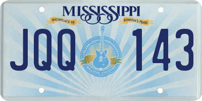 MS license plate JQQ143