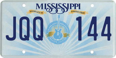 MS license plate JQQ144