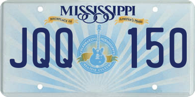 MS license plate JQQ150