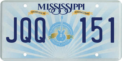 MS license plate JQQ151