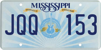MS license plate JQQ153