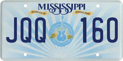MS license plate JQQ160