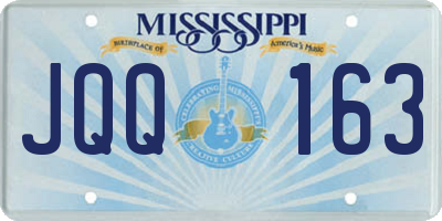 MS license plate JQQ163
