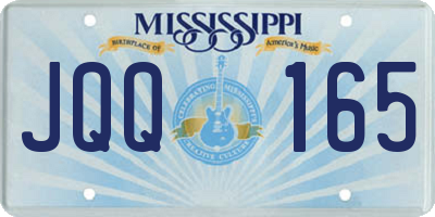 MS license plate JQQ165