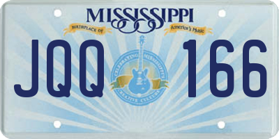 MS license plate JQQ166
