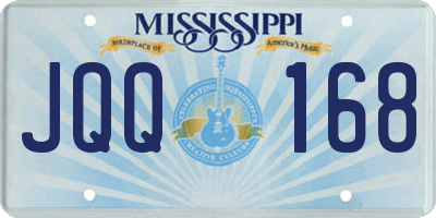 MS license plate JQQ168