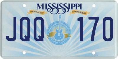 MS license plate JQQ170