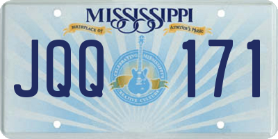 MS license plate JQQ171