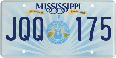 MS license plate JQQ175