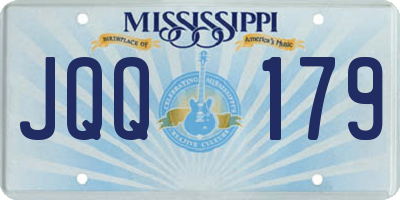MS license plate JQQ179