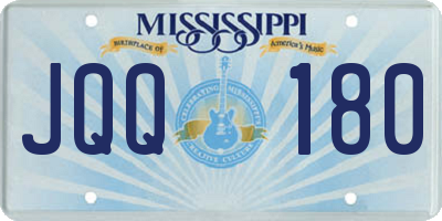 MS license plate JQQ180
