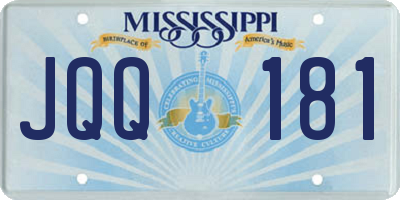 MS license plate JQQ181