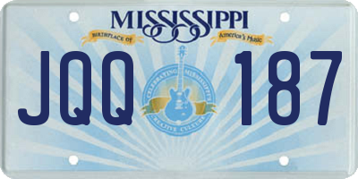 MS license plate JQQ187