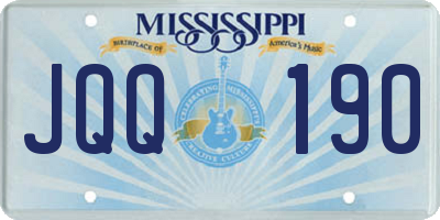 MS license plate JQQ190