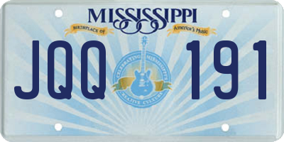 MS license plate JQQ191