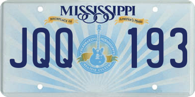 MS license plate JQQ193