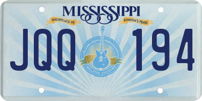 MS license plate JQQ194