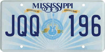 MS license plate JQQ196