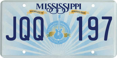 MS license plate JQQ197