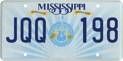 MS license plate JQQ198