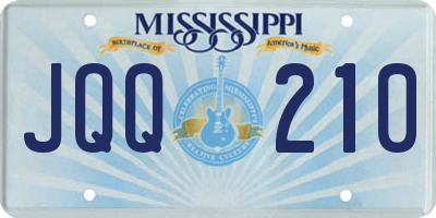 MS license plate JQQ210