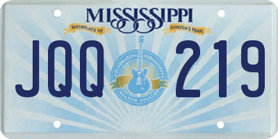 MS license plate JQQ219