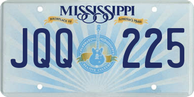 MS license plate JQQ225