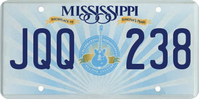 MS license plate JQQ238