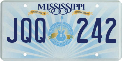 MS license plate JQQ242