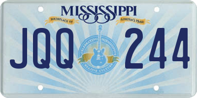 MS license plate JQQ244