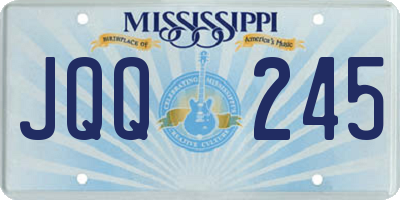MS license plate JQQ245