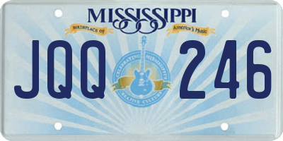 MS license plate JQQ246