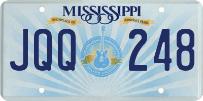 MS license plate JQQ248