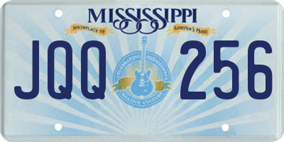 MS license plate JQQ256