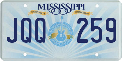 MS license plate JQQ259