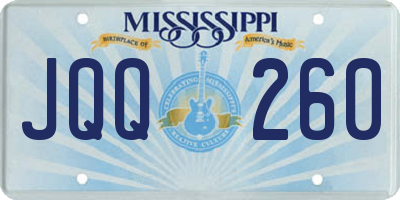 MS license plate JQQ260
