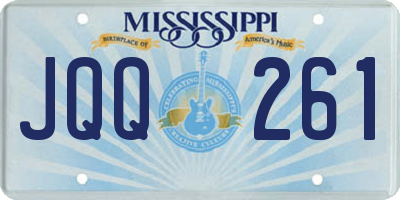 MS license plate JQQ261