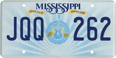 MS license plate JQQ262