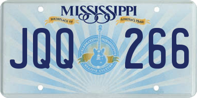 MS license plate JQQ266