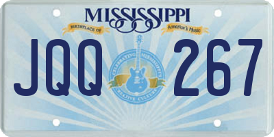 MS license plate JQQ267
