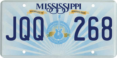 MS license plate JQQ268