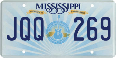 MS license plate JQQ269