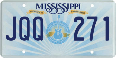 MS license plate JQQ271