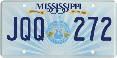 MS license plate JQQ272